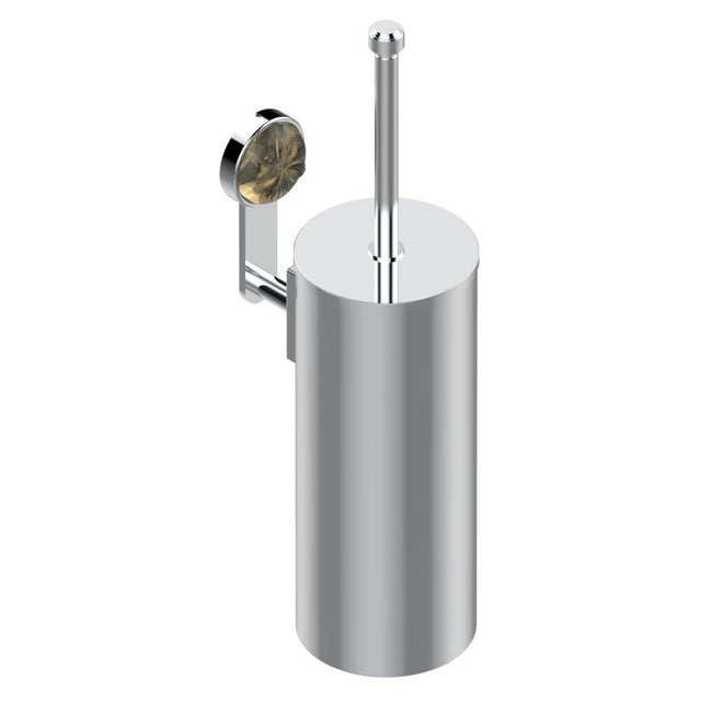 THG - Metal toilet brush holder with brush with cover wall mounted - Matt Umber PVD