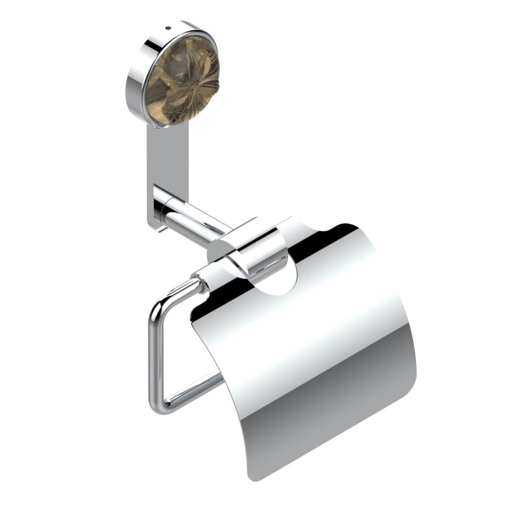 THG - Toilet paper holder, single mount with cover - Matt Umber PVD