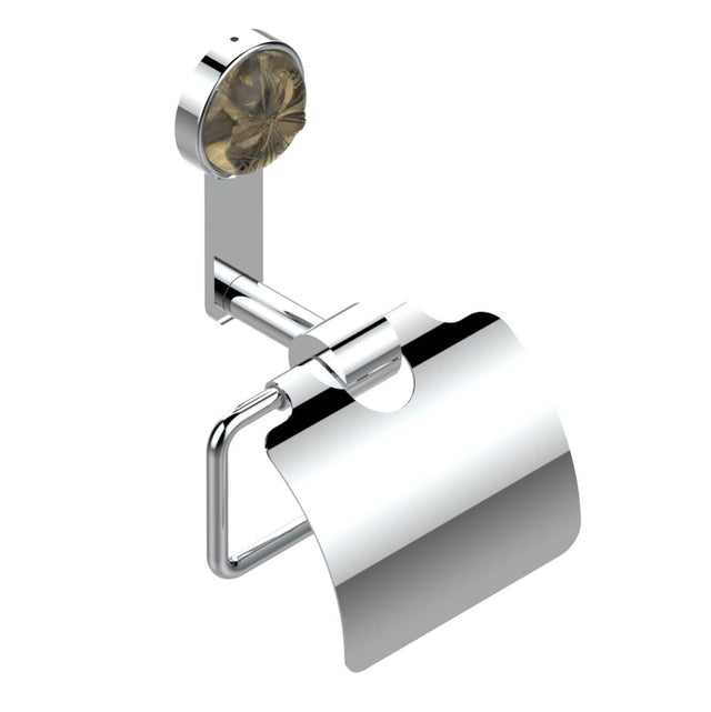 THG - Toilet paper holder, single mount with cover - Matt Umber PVD
