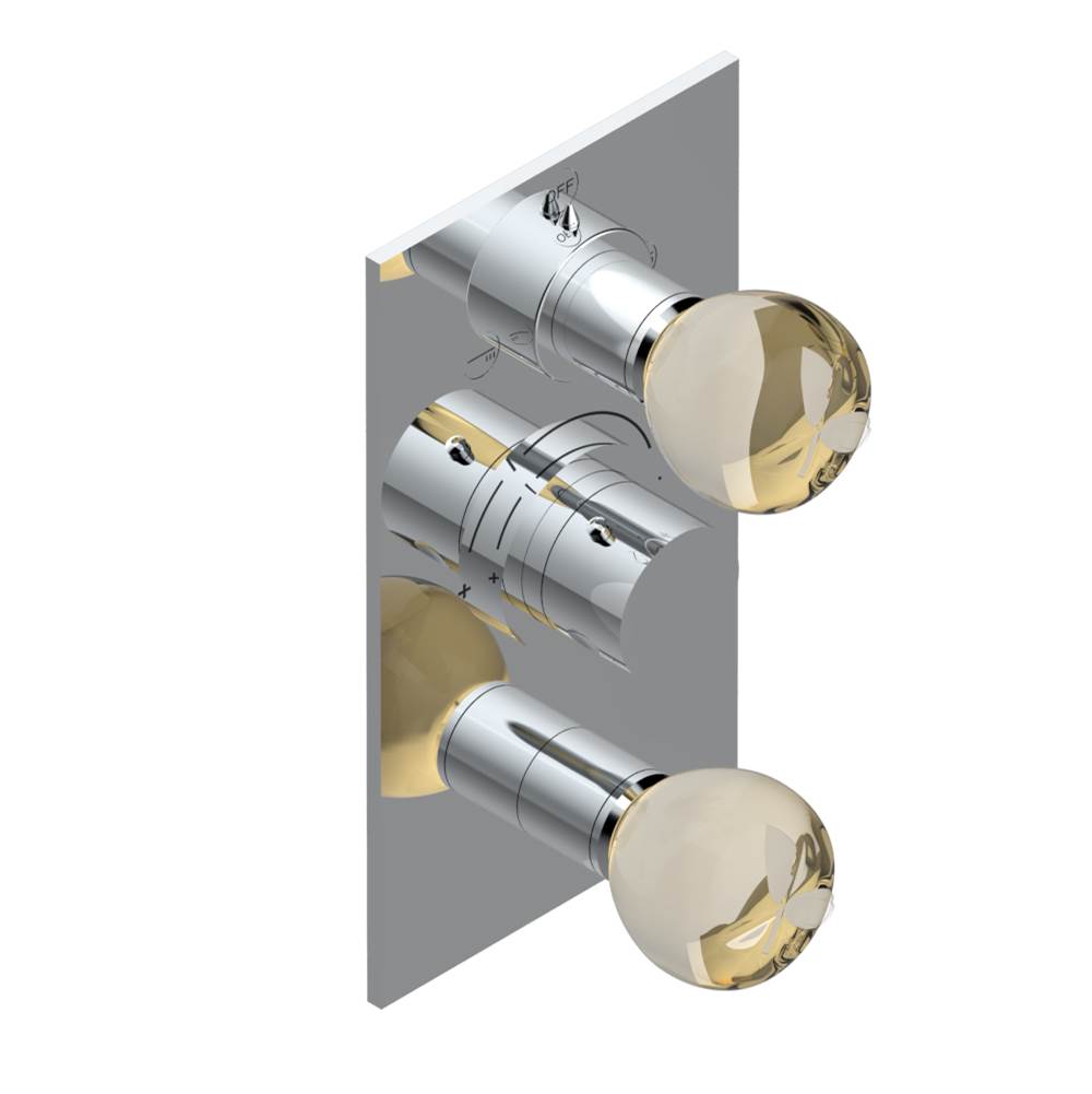 THG - Trim for thg thermostat with 2-way diverter and on/off control, rough part supplied with fixing box ref. .5 540AE/US - Matt Umber PVD