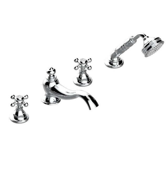 THG - Roman tub set with divertor spout and handshower, 3/4'' valves - Matt Umber PVD