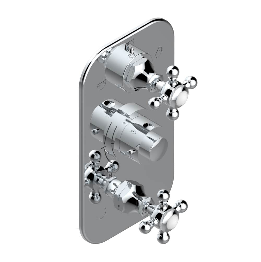 THG - Trim for thg thermostat with 2-way diverter and on/off control, rough part supplied with fixing box ref. .5 540AE/US - Matt Umber PVD