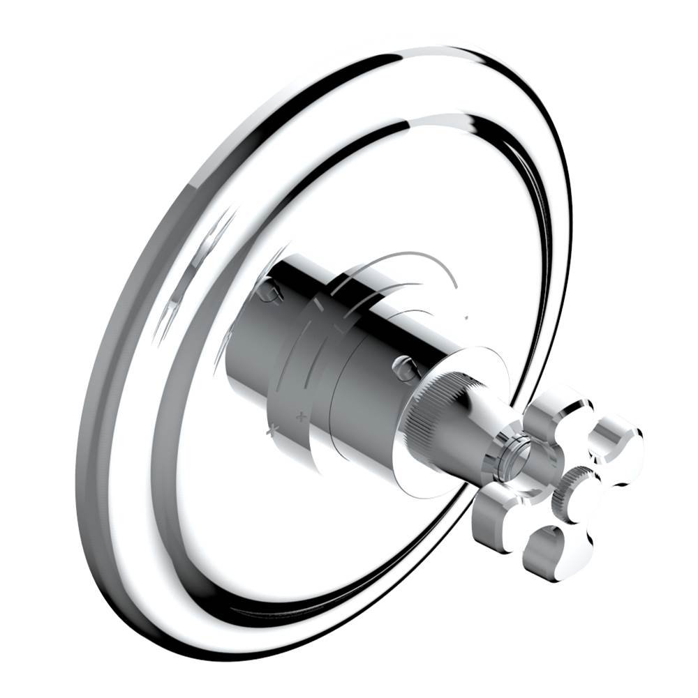 THG - Trim for THG thermostatic valve, rough part supplied with fixing box ref. 5 200AE/US - Round plate model - Matt Umber PVD