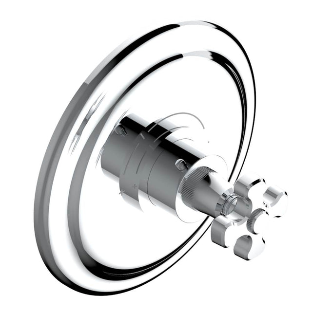 THG - Trim for THG thermostatic valve, rough part supplied with fixing box ref. 5 200AE/US - Round plate model - Matt Umber PVD
