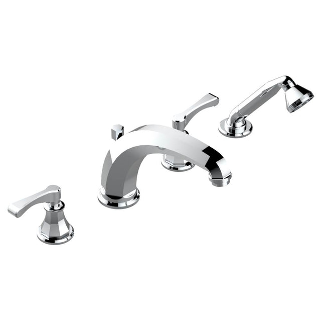 THG - Roman tub set with high divertor spout and handshower, 3/4'' valves - Matt Umber PVD