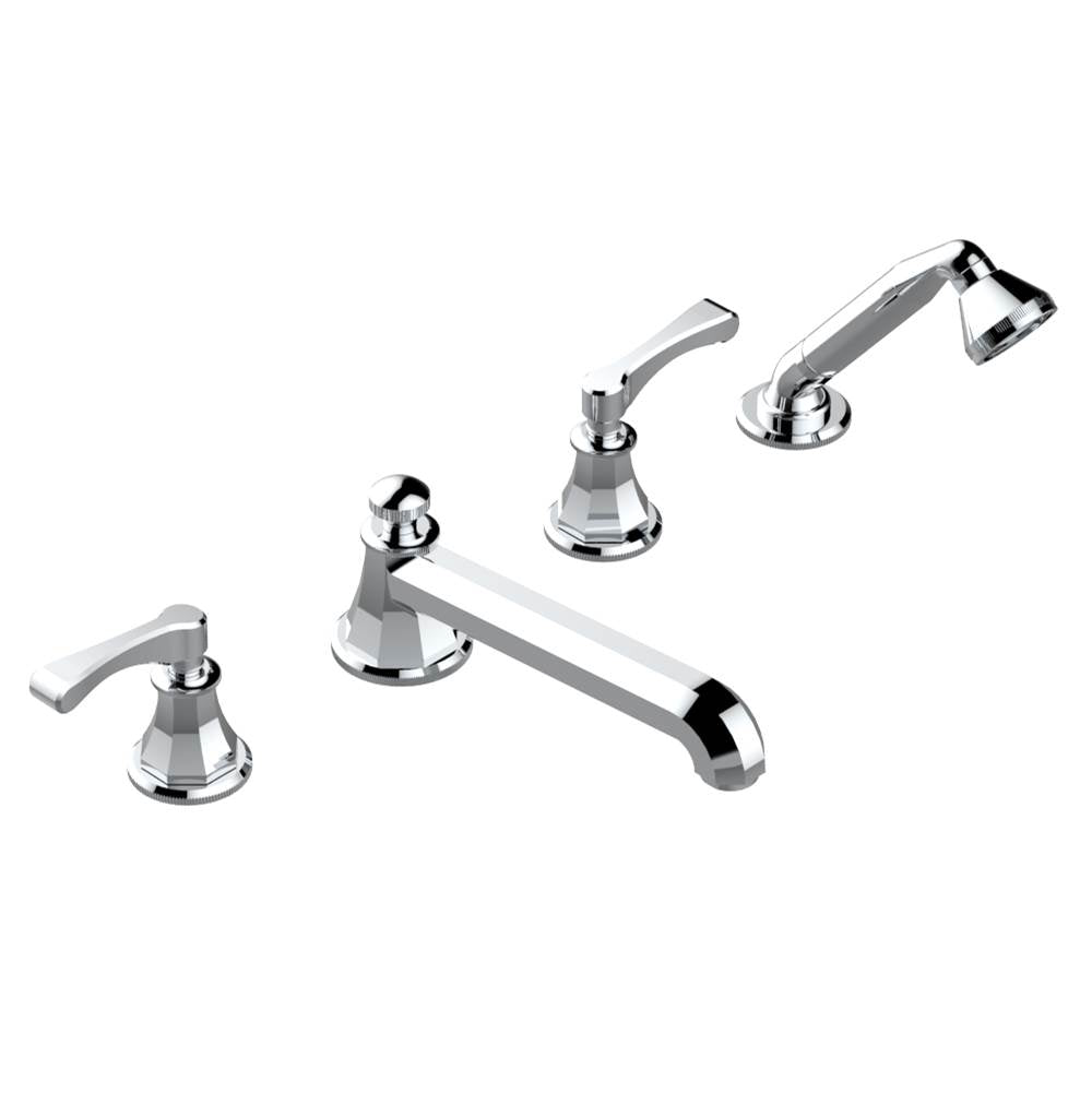 THG - Roman tub set with divertor spout and handshower, 3/4'' valves - Matt Umber PVD