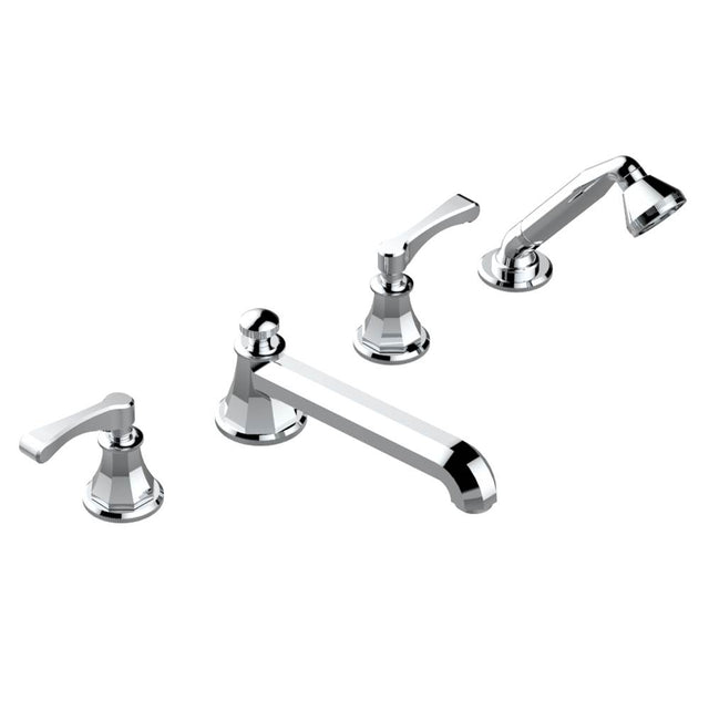 THG - Roman tub set with divertor spout and handshower, 3/4'' valves - Matt Umber PVD