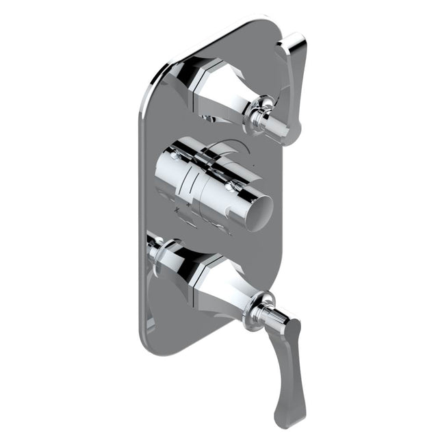 THG - Trim for THG thermostatic valve 2 volume controls, rough part supplied with fixing box ref. 5 400AE/US - Matt Umber PVD