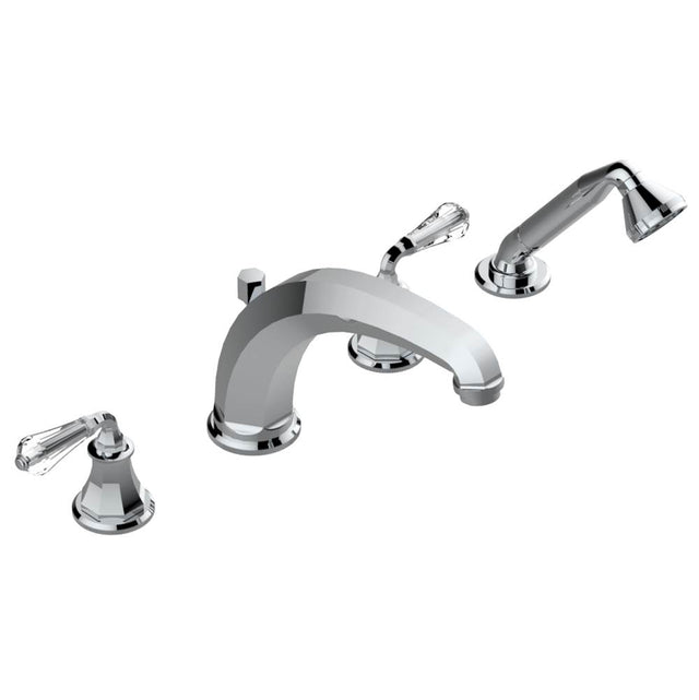 THG - Roman tub set with high divertor spout and handshower, 3/4'' valves - Matt Umber PVD