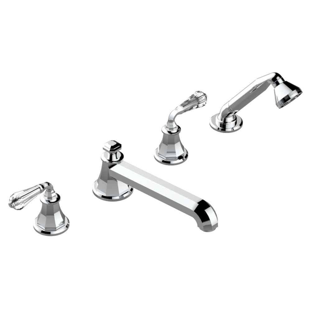 THG - Roman tub set with divertor spout and handshower, 3/4'' valves - Matt Umber PVD