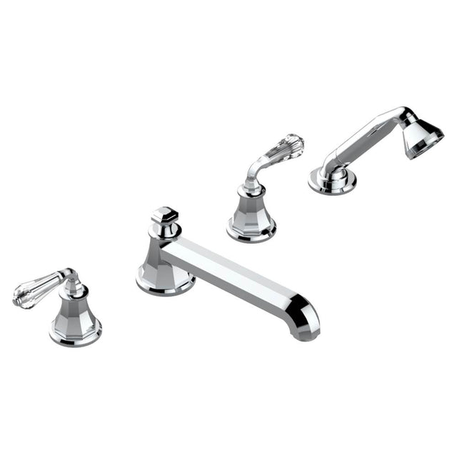 THG - Roman tub set with divertor spout and handshower, 3/4'' valves - Matt Umber PVD