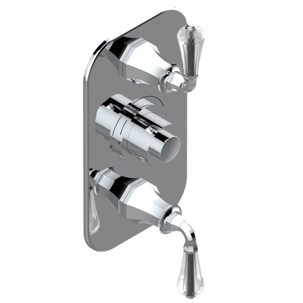 THG - Trim for THG thermostatic valve 2 volume controls, rough part supplied with fixing box ref. 5 400AE/US - Matt Umber PVD