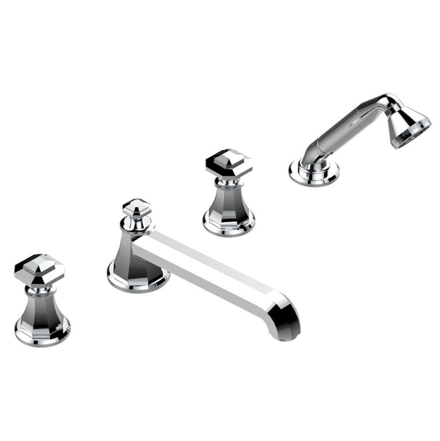 THG - Roman tub set with divertor spout and handshower, 3/4'' valves - Matt Umber PVD