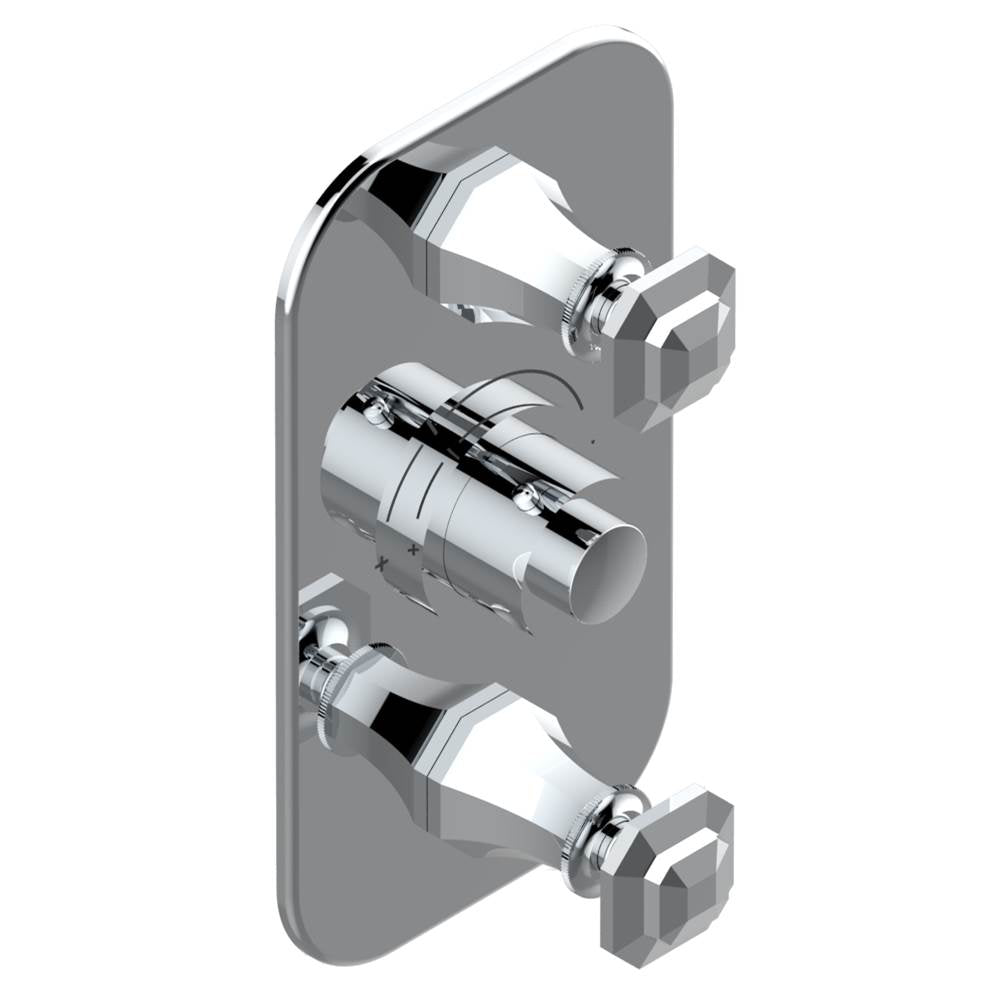 THG - Trim for THG thermostatic valve 2 volume controls, rough part supplied with fixing box ref. 5 400AE/US - Matt Umber PVD