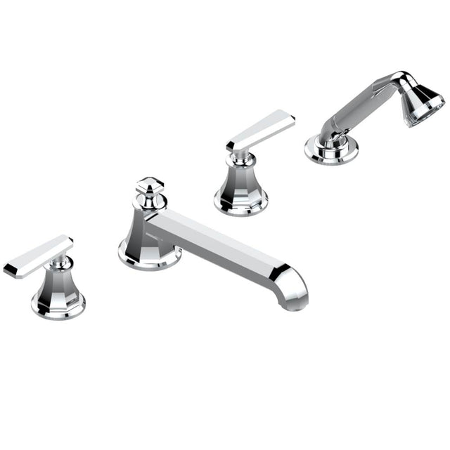 THG - Roman tub set with divertor spout and handshower, 3/4'' valves - Matt Umber PVD