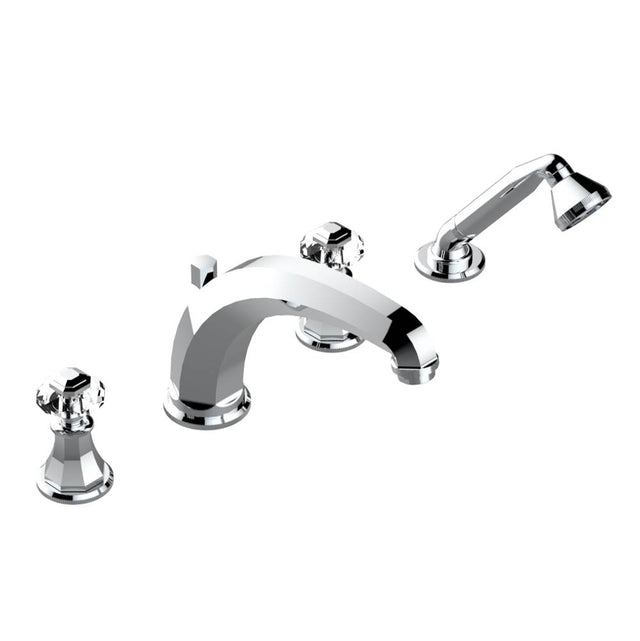 THG - Roman tub set with high divertor spout and handshower, 3/4'' valves - Matt Umber PVD