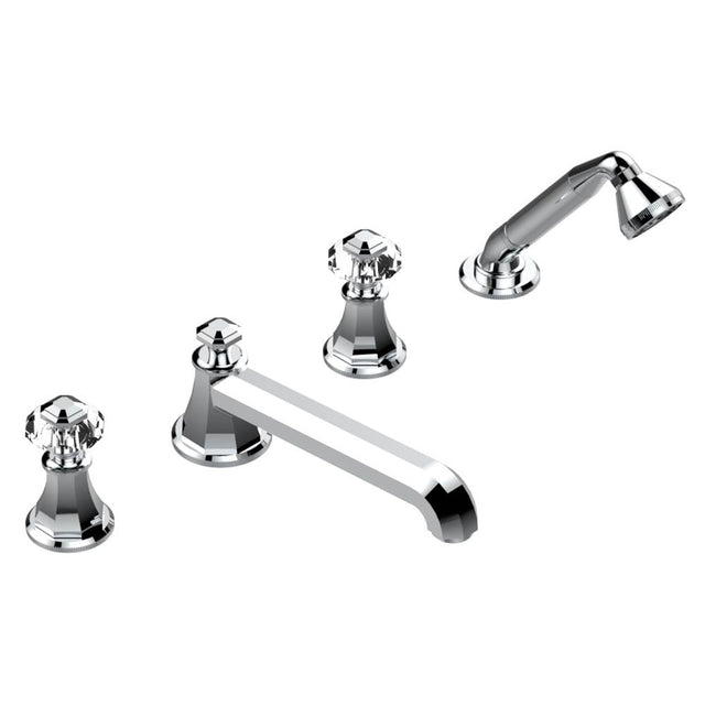 THG - Roman tub set with divertor spout and handshower, 3/4'' valves - Matt Umber PVD