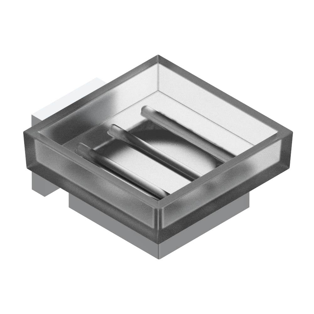 THG - Glass soap dish, wall mounted - Matt Umber PVD