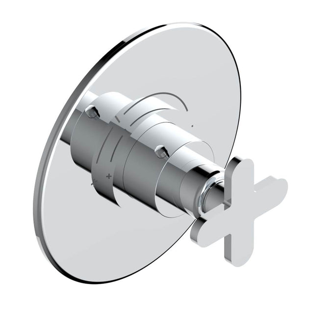THG - Trim for THG thermostatic valve, rough part supplied with fixing box ref. 5 200AE/US - Round plate model - Matt Umber PVD
