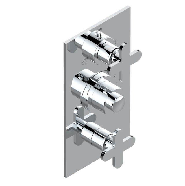 THG - Trim for thg thermostat with 2-way diverter and on/off control, rough part supplied with fixing box ref. .5 540AE/US - Matt Umber PVD