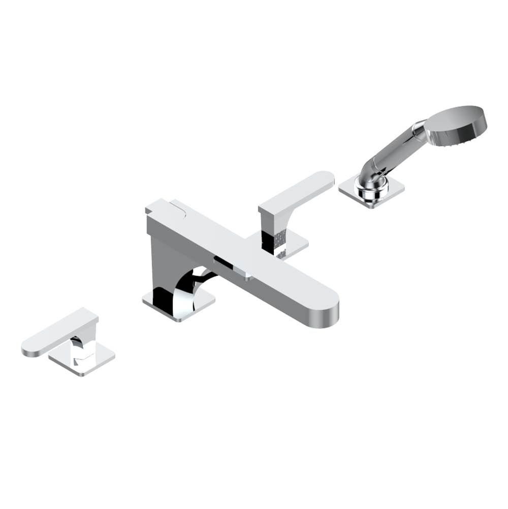 THG - Roman tub set with divertor spout and handshower, 3/4'' valves - Matt Umber PVD