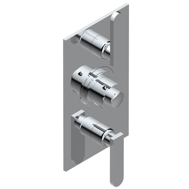THG - Trim for THG thermostatic valve 2 volume controls, rough part supplied with fixing box ref. 5 400AE/US - Matt Umber PVD