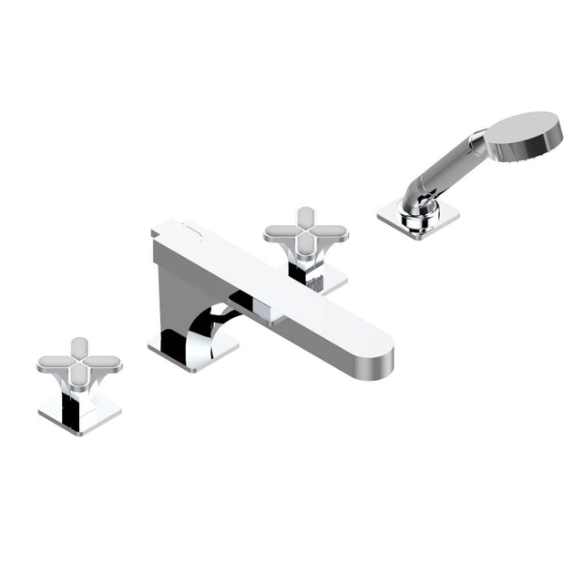 THG - Roman tub set with divertor spout and handshower, 3/4'' valves - Matt Umber PVD