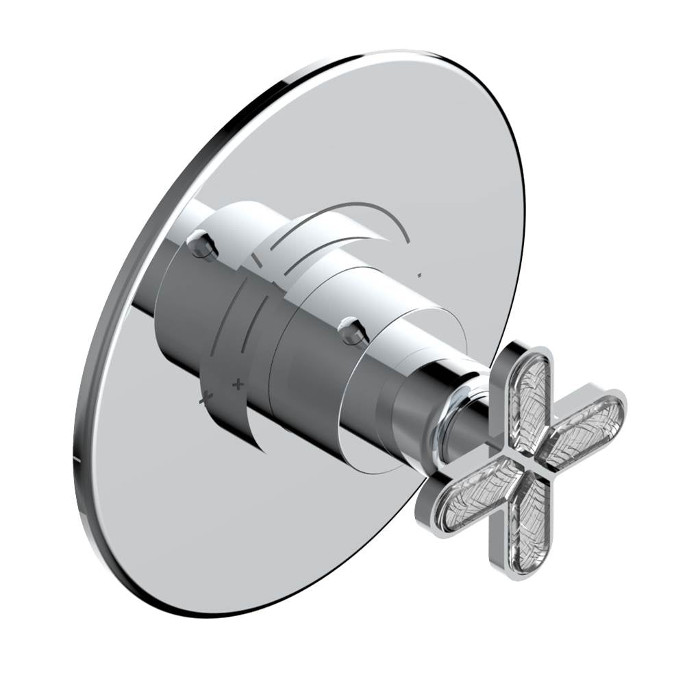 THG - Trim for THG thermostatic valve, rough part supplied with fixing box ref. 5 200AE/US - Round plate model - Matt Umber PVD