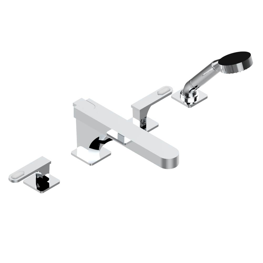 THG - Roman tub set with divertor spout and handshower, 3/4'' valves - Matt Umber PVD