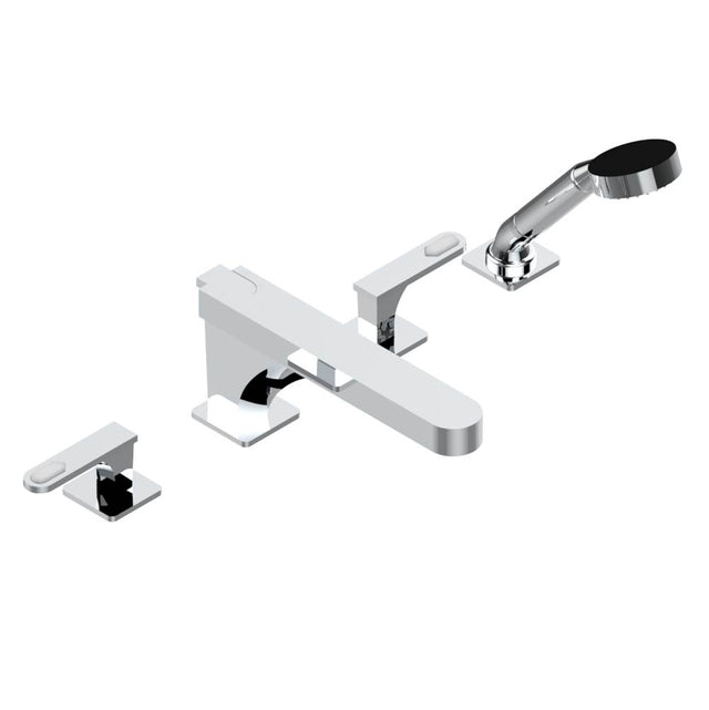THG - Roman tub set with divertor spout and handshower, 3/4'' valves - Matt Umber PVD