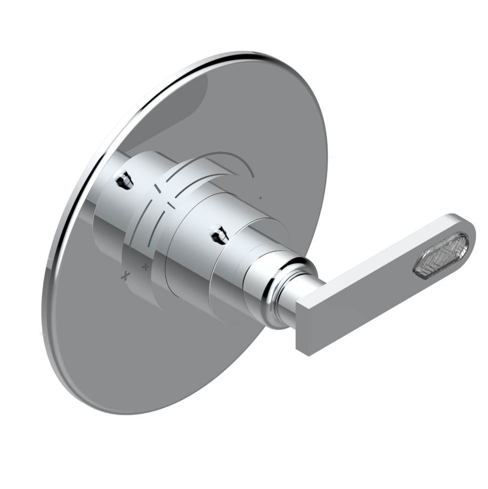 THG - Trim for THG thermostatic valve, rough part supplied with fixing box ref. 5 200AE/US - Round plate model - Matt Umber PVD