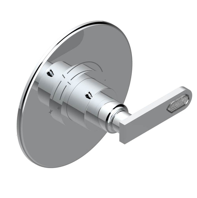THG - Trim for THG thermostatic valve, rough part supplied with fixing box ref. 5 200AE/US - Round plate model - Matt Umber PVD