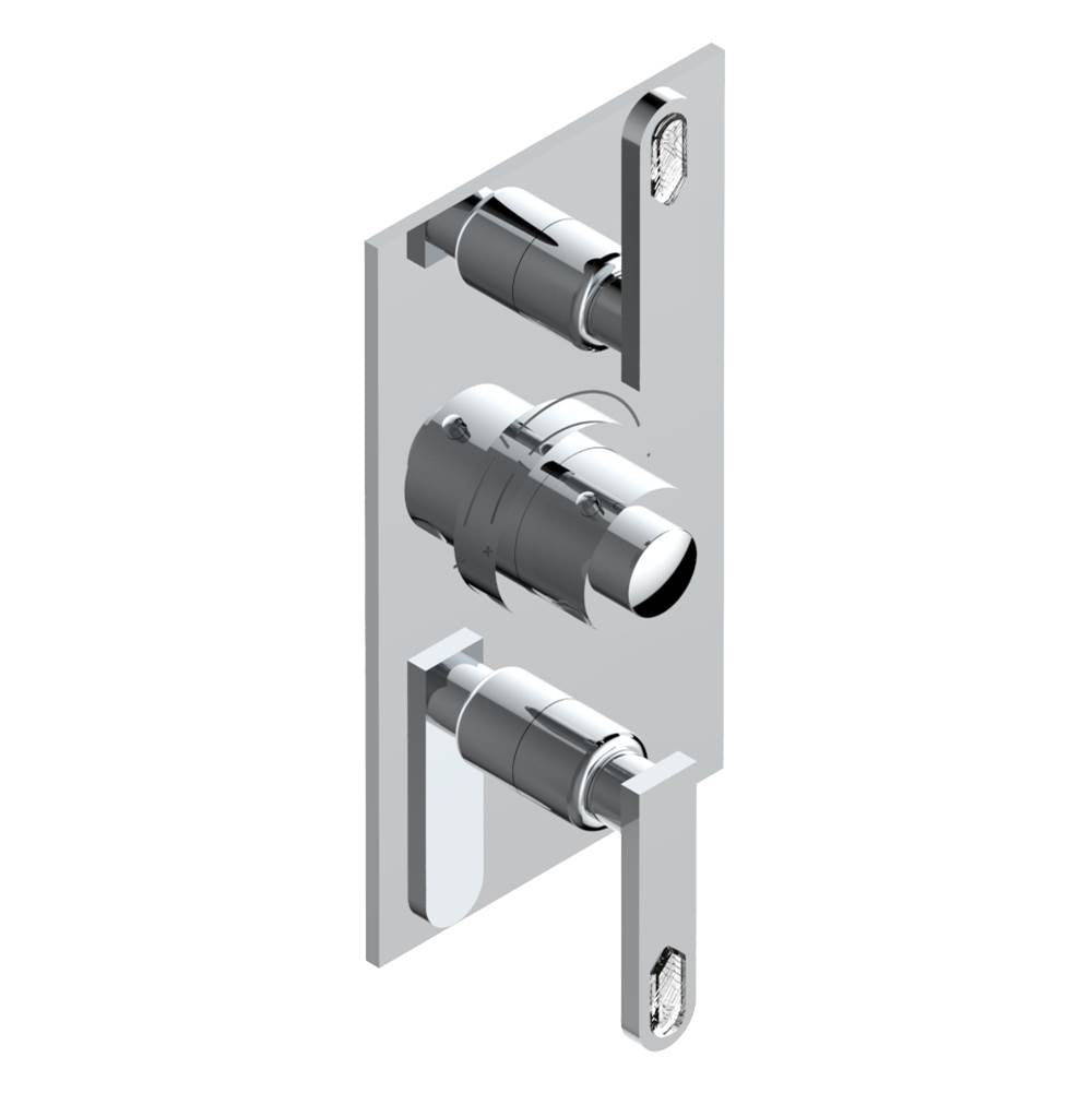THG - Trim for THG thermostatic valve 2 volume controls, rough part supplied with fixing box ref. 5 400AE/US - Matt Umber PVD