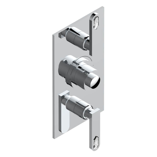 THG - Trim for THG thermostatic valve 2 volume controls, rough part supplied with fixing box ref. 5 400AE/US - Matt Umber PVD