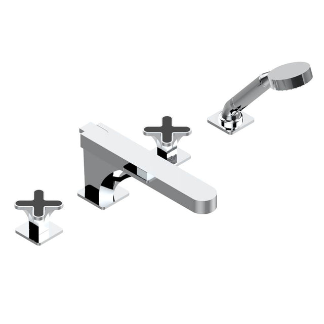 THG - Roman tub set with divertor spout and handshower, 3/4'' valves - Matt Umber PVD