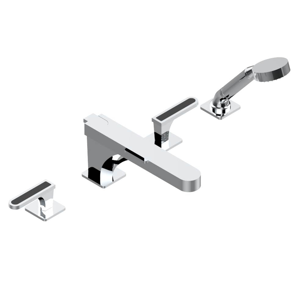 THG - Roman tub set with divertor spout and handshower, 3/4'' valves - Matt Umber PVD