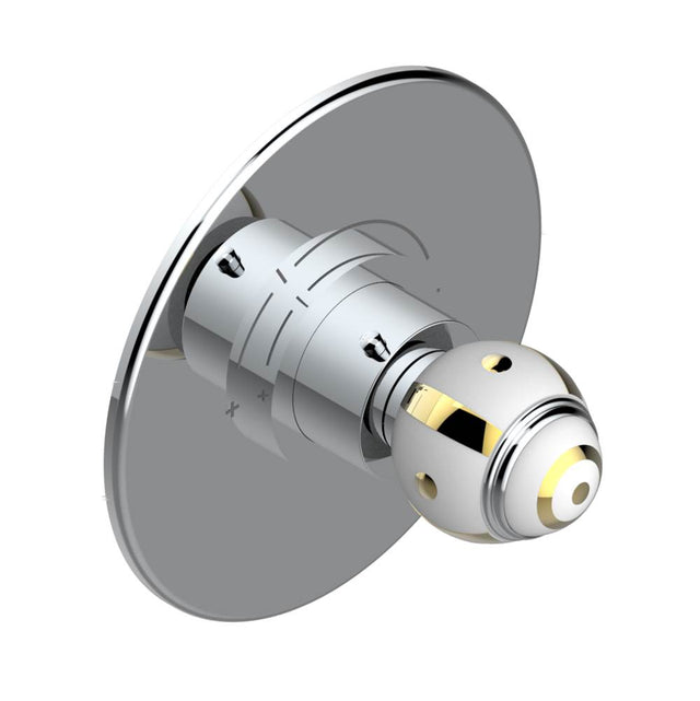THG - Trim for THG thermostatic valve, rough part supplied with fixing box ref. 5 200AE/US - Round plate model - Matt Umber PVD