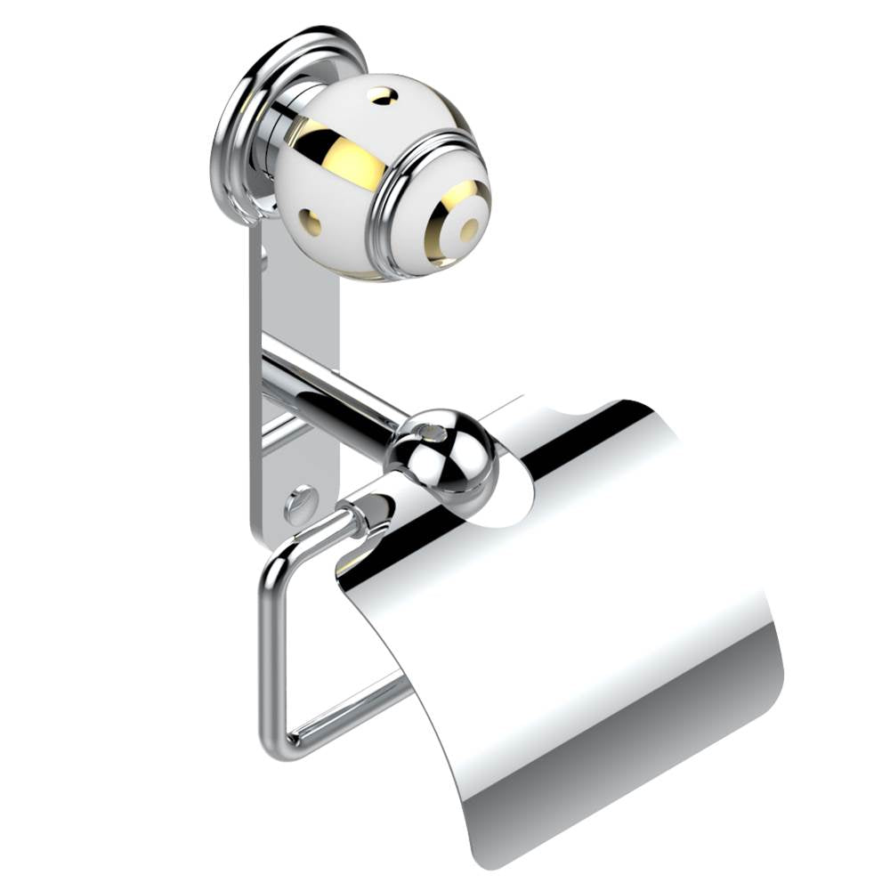 THG - Toilet paper holder, single mount with cover - Matt Umber PVD