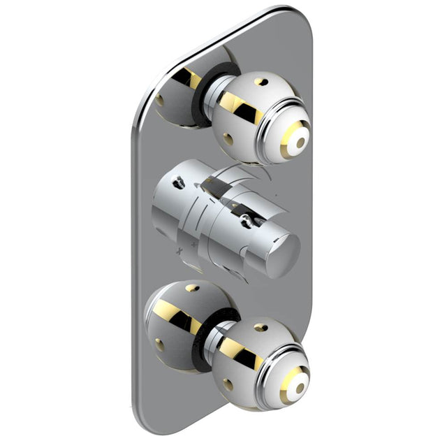 THG - Trim for THG thermostatic valve 2 volume controls, rough part supplied with fixing box ref. 5 400AE/US - Matt Umber PVD