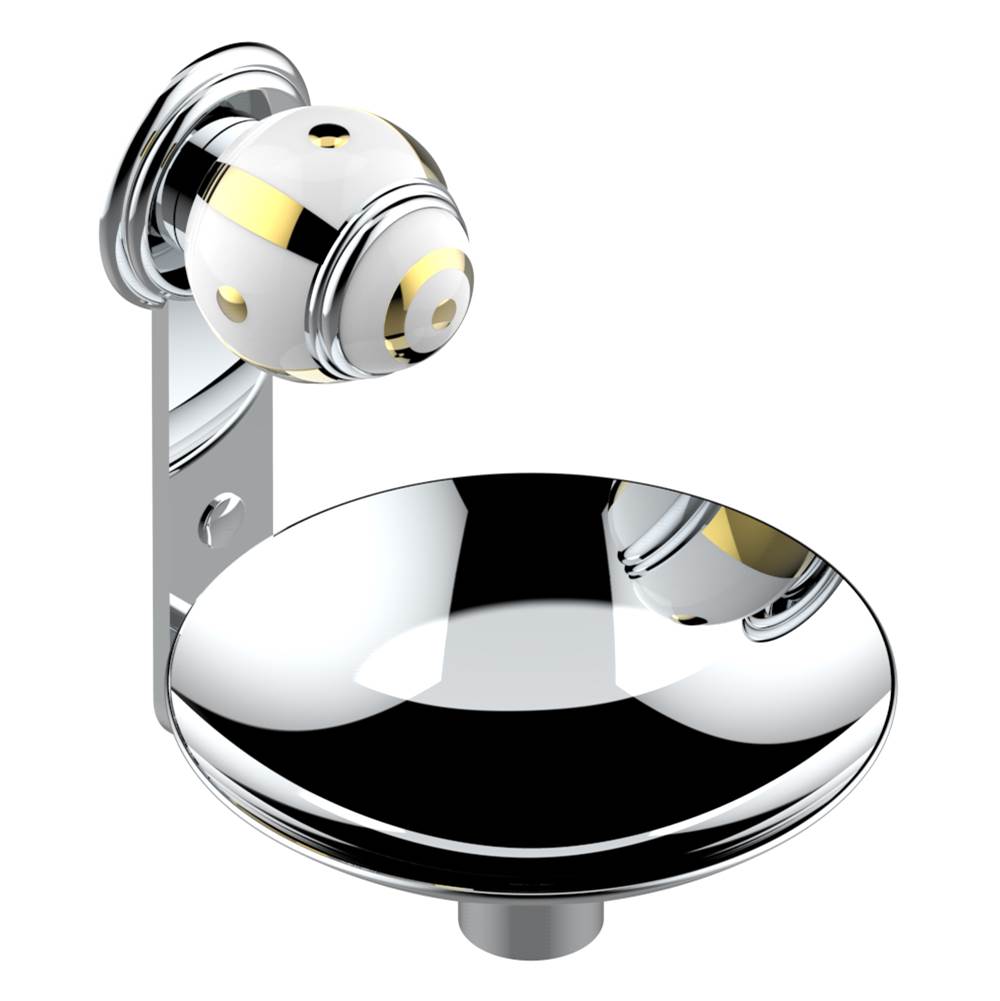 THG - Soap dish, wall mounted, 6'' diameter - Matt Umber PVD