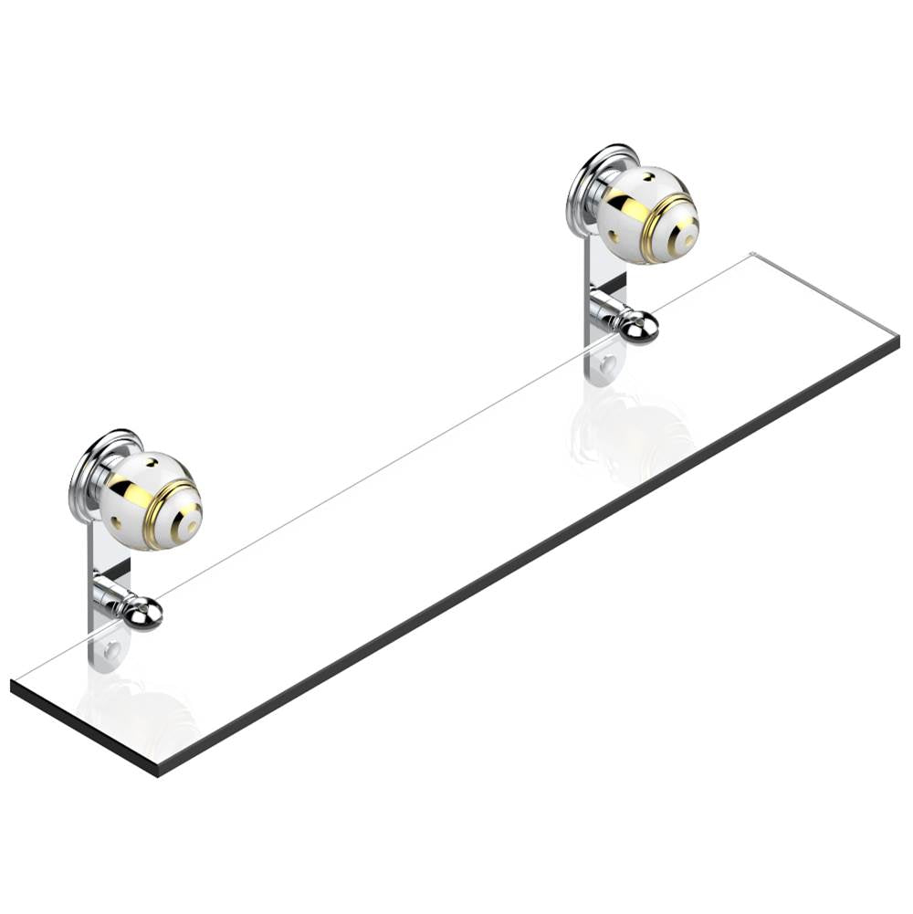 THG - Glass shelf with brackets - Matt Umber PVD