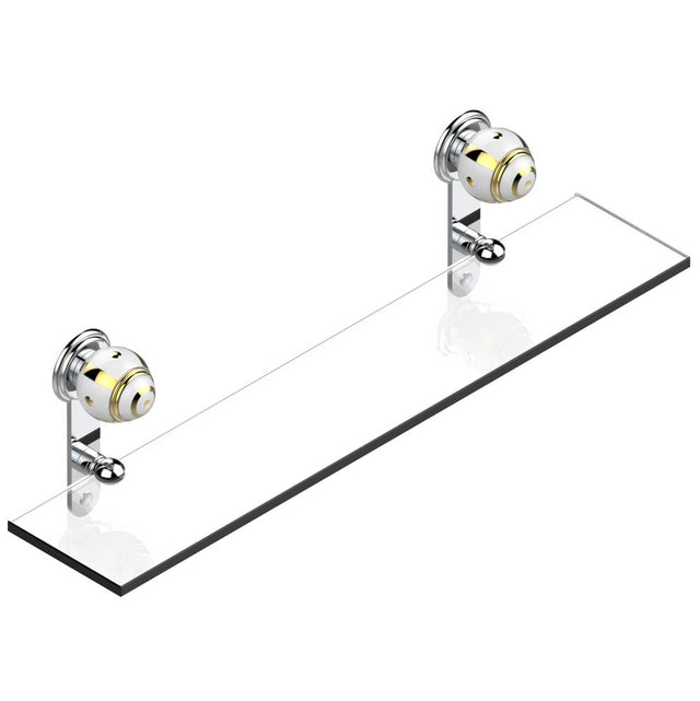 THG - Glass shelf with brackets - Matt Umber PVD