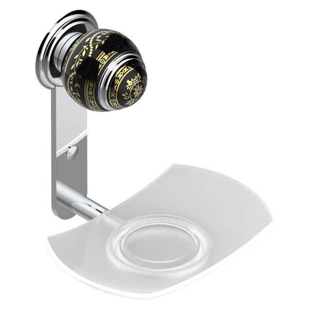 THG - Glass soap dish, wall mounted - Matt Umber PVD