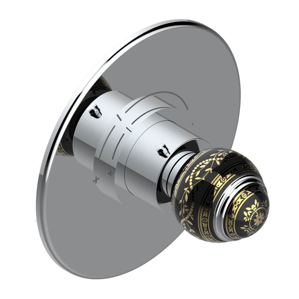THG - Trim for THG thermostatic valve, rough part supplied with fixing box ref. 5 200AE/US - Round plate model - Matt Umber PVD