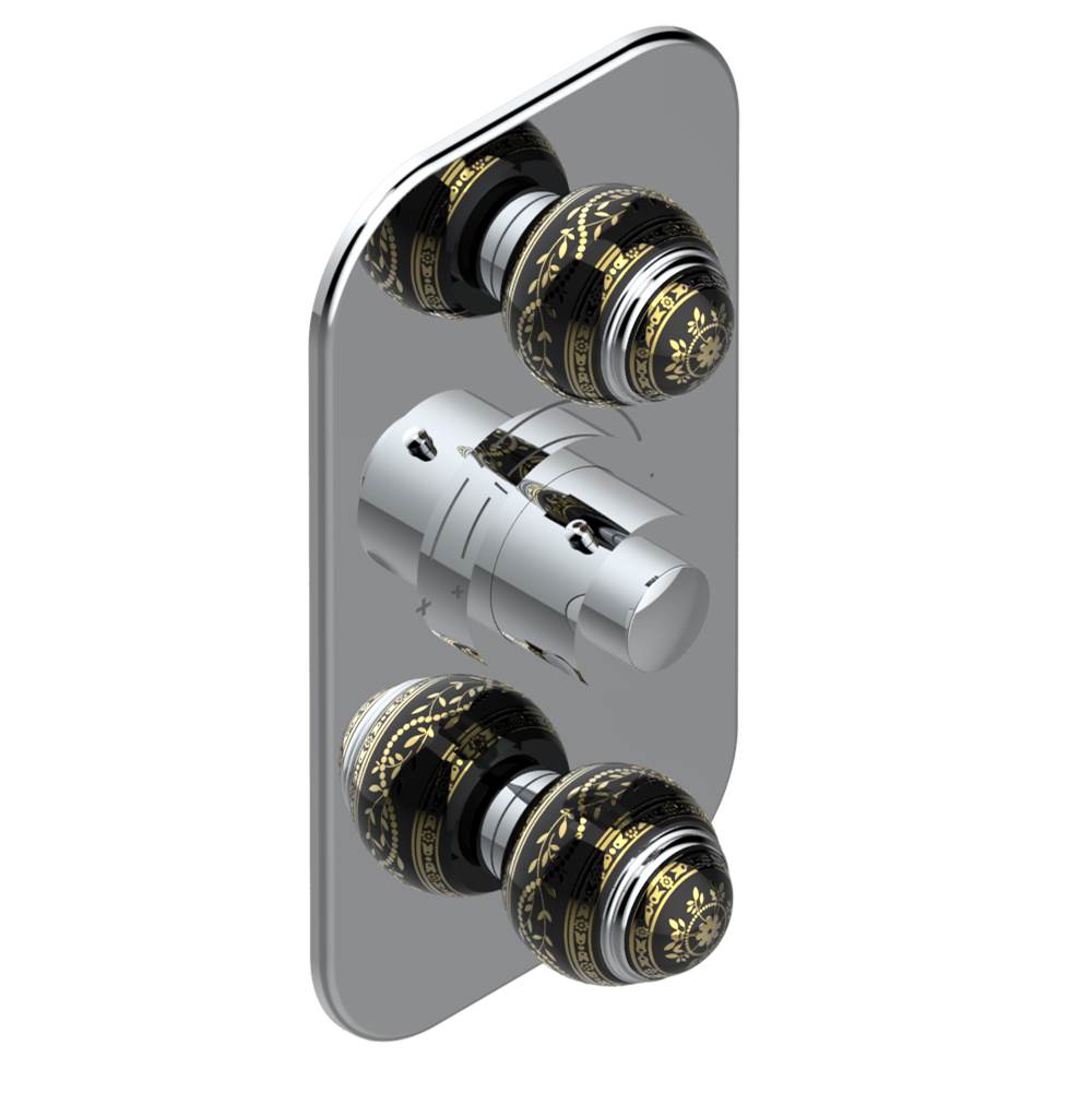 THG - Trim for THG thermostatic valve 2 volume controls, rough part supplied with fixing box ref. 5 400AE/US - Matt Umber PVD