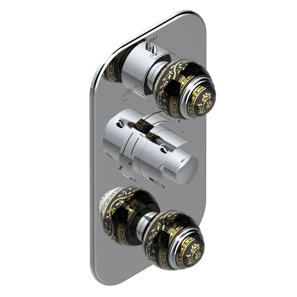 THG - Trim for thg thermostat with 2-way diverter and on/off control, rough part supplied with fixing box ref. .5 540AE/US - Matt Umber PVD