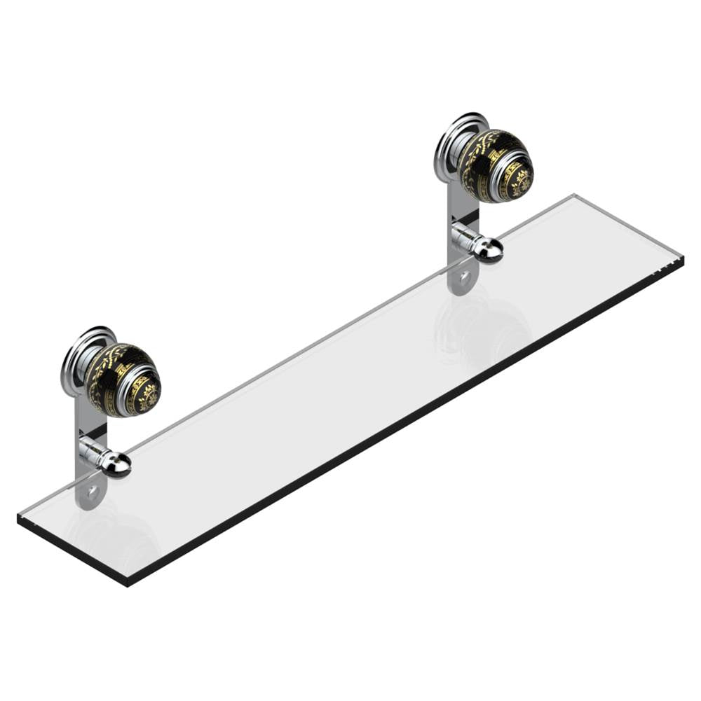 THG - Glass shelf with brackets - Matt Umber PVD