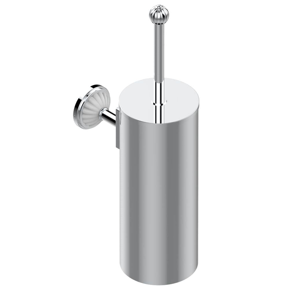 THG - Metal toilet brush holder with brush with cover wall mounted - Matt Umber PVD
