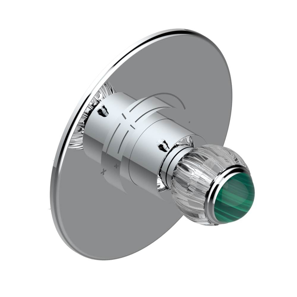 THG - Trim for THG thermostatic valve, rough part supplied with fixing box ref. 5 200AE/US - Round plate model - Matt Umber PVD
