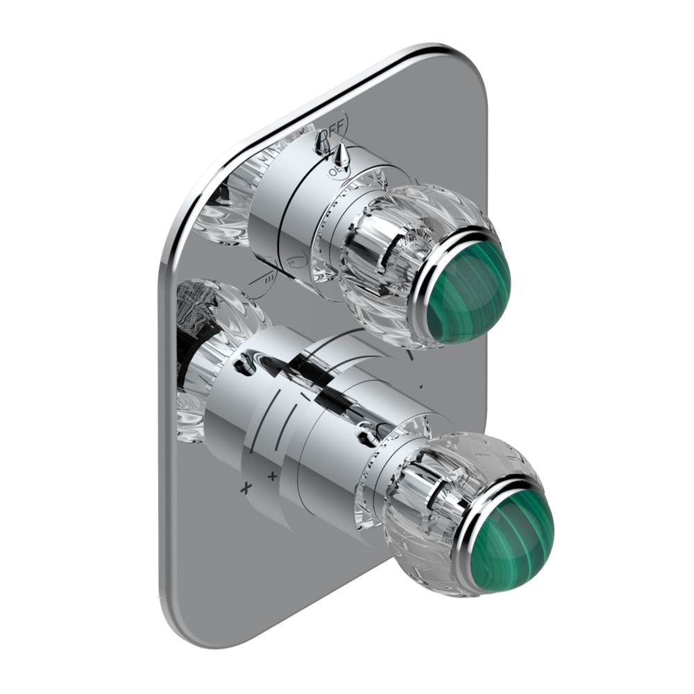 THG - Trim for thg thermostat with 2-way diverter, rough part supplied with fixing box ref. 5 500AE/US - Matt Umber PVD